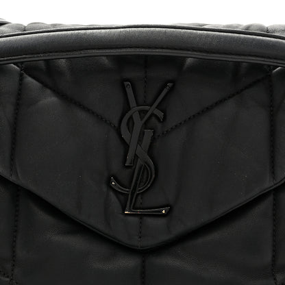 Saint Laurent Lambskin Quilted Monogram Monochrome Small Loulou Puffer Chain Satchel Black 8 of 10