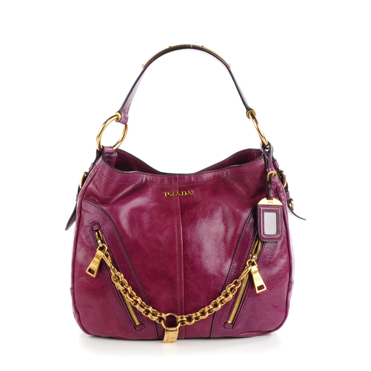 Prada Vitello Shine Hobo Erica 1 of 9