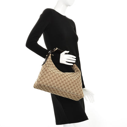 Gucci Monogram Medium Horsebit Chain Hobo Dark Brown 2 of 7