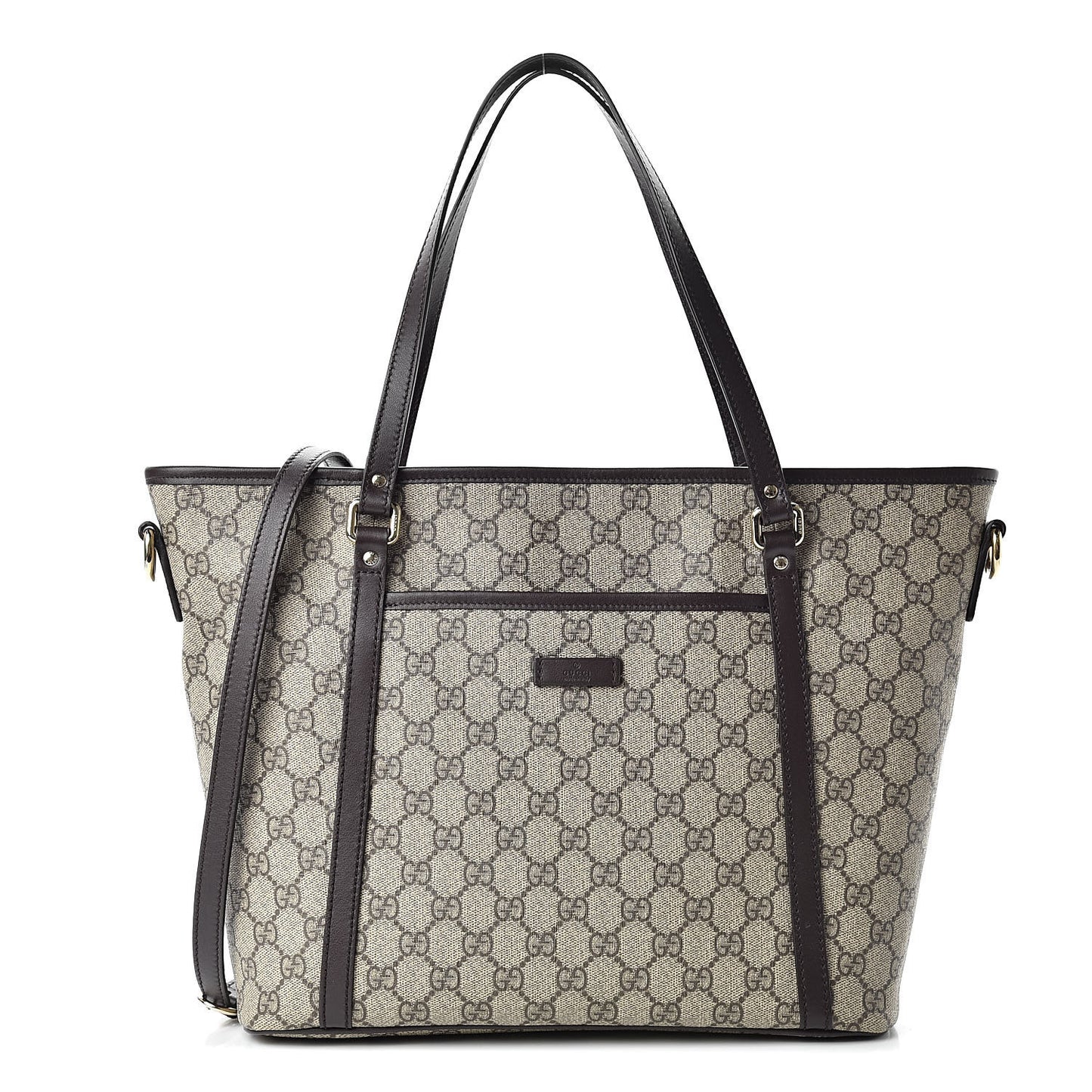 GG Supreme Monogram Medium Joy Tote Dark Brown