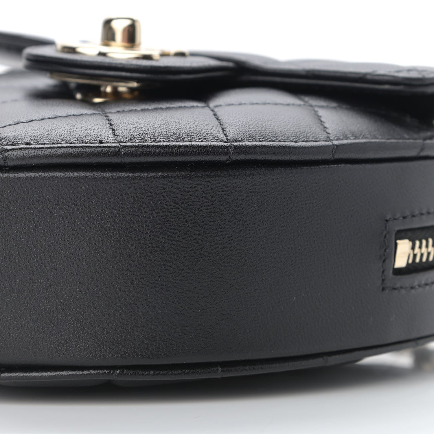 Chanel Lambskin Quilted CC In Love Heart Clutch With Chain Black 10 of 11
