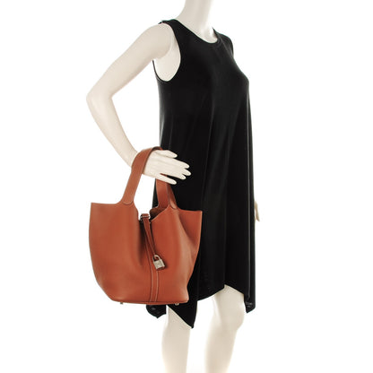 Hermes Taurillon Clemence Picotin Lock 26 GM Gold 3 of 10