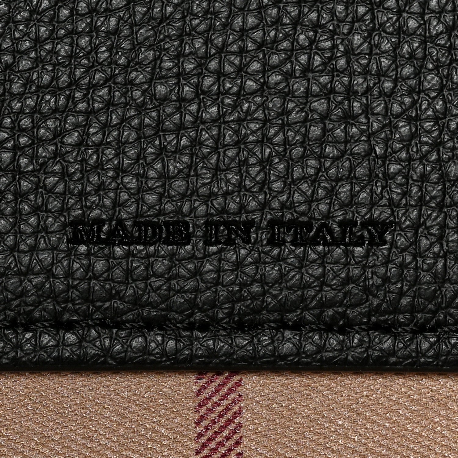 Burberry Grainy Calfskin Haymarket Check Small Reversible Tote Black 6 of 8