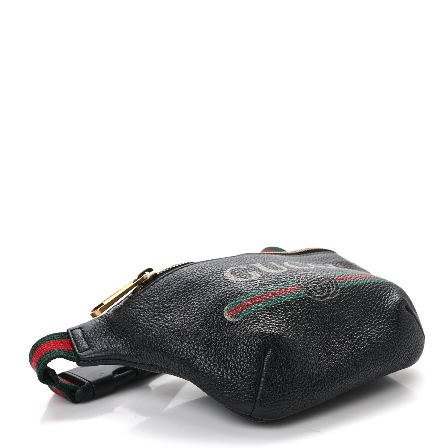 Gucci Grained Calfskin Small Logo Belt Bag Black 4 of 9