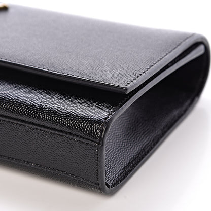 Saint Laurent Grain De Poudre Monogram Cassandre Clutch Black 9 of 9