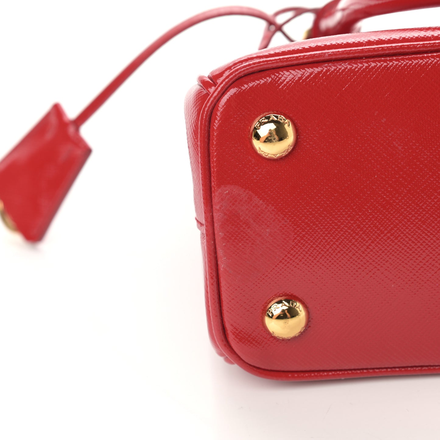 Saffiano Mini Galleria Double Zip Tote Fuoco