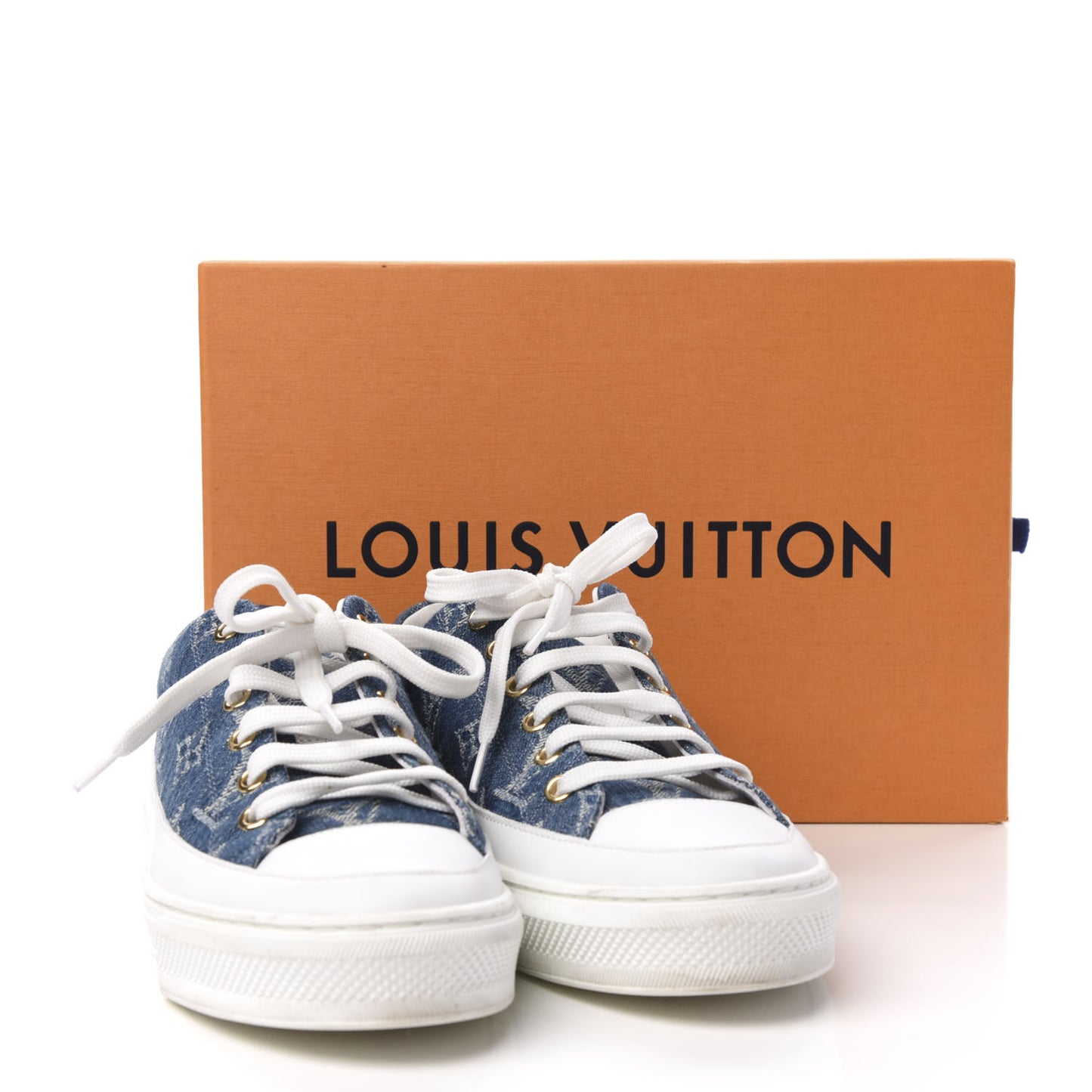 Denim Monogram Stellar Sneakers 37 Bleu Jeans Blue