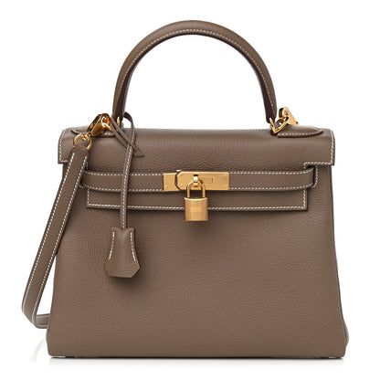 Hermes Togo Kelly Retourne 28 Etoupe 1 of 11