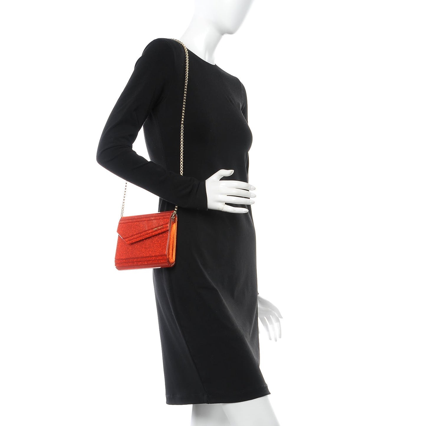 Acrylic Glitter Candy Clutch Orange