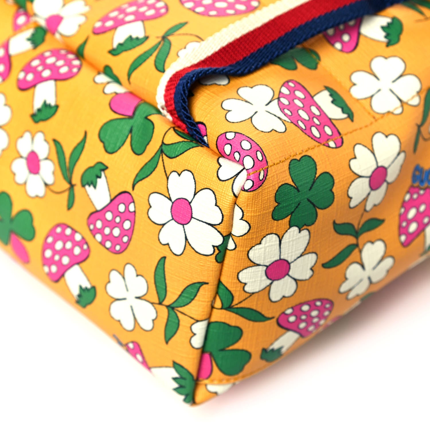 Gucci Canvas Childrens Flower Mushroom Print Backpack 10 of 11