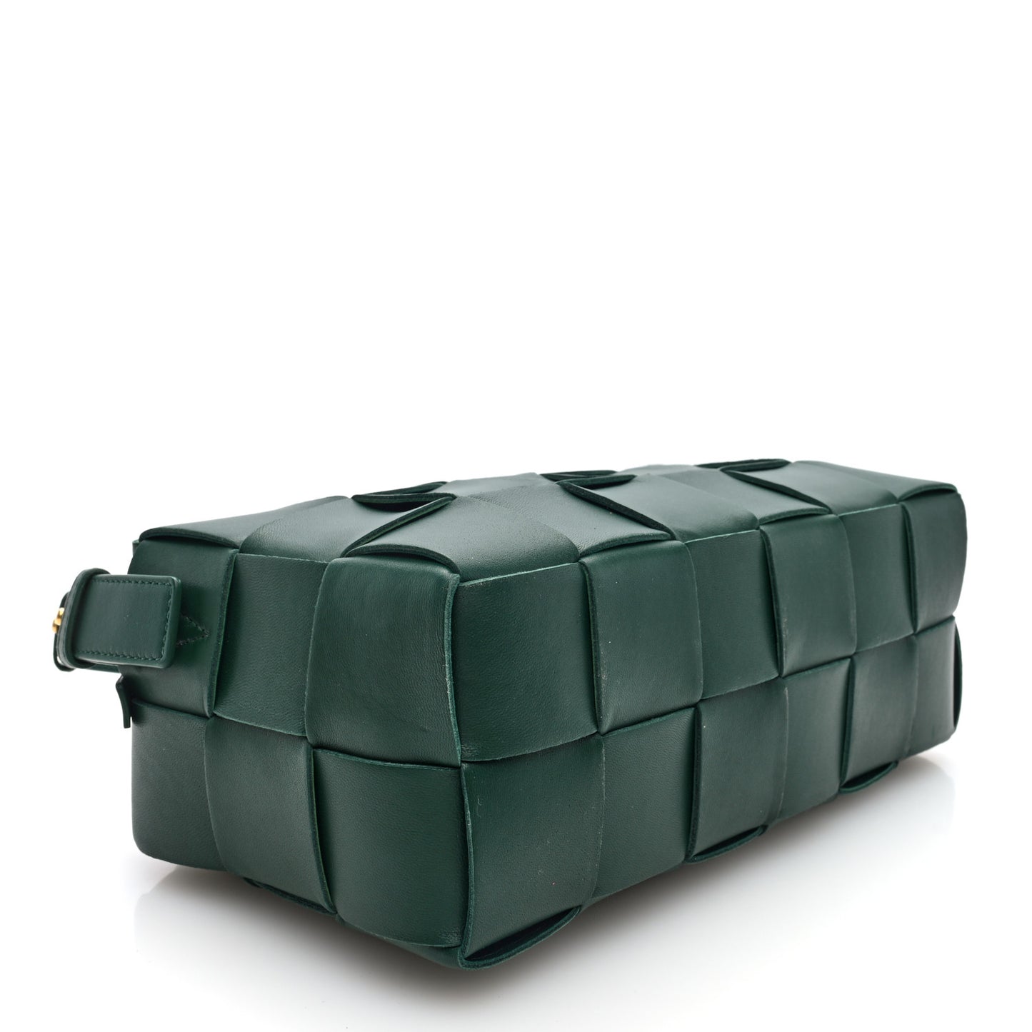 Lambskin Maxi Intrecciato Brick Cassette Bag Raintree Green