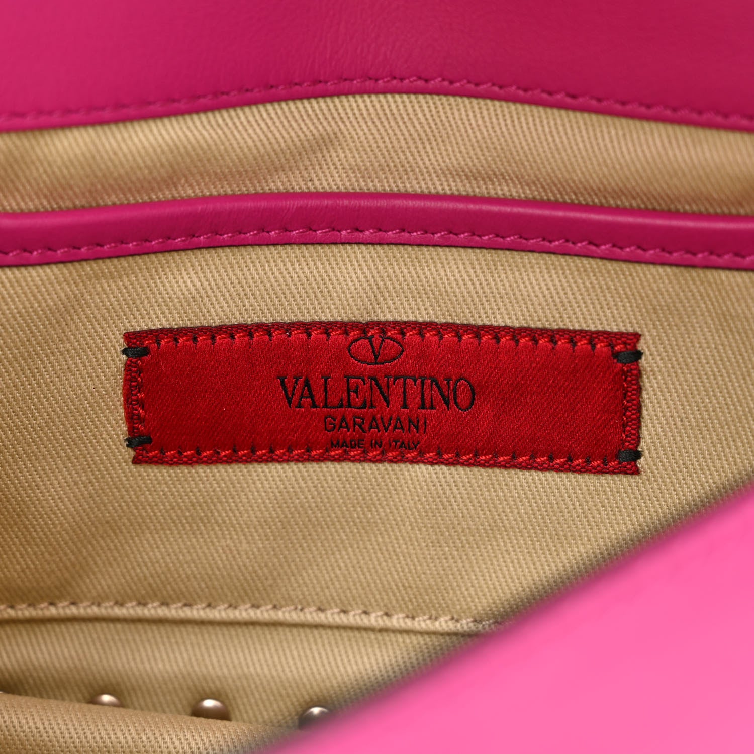 Valentino Garavani Vitello Mini Rockstud Flap Saddle Crossbody Bag Fuxia 6 of 12