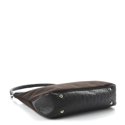 Gucci Guccissima Trim Canvas Hobo Dark Brown 4 of 10