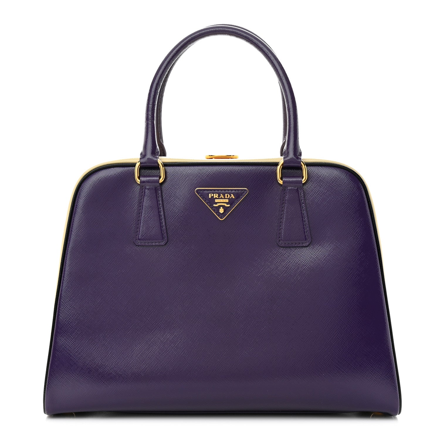 Prada Saffiano Vernice Pyramid Bag Viola Talco 1 of 11