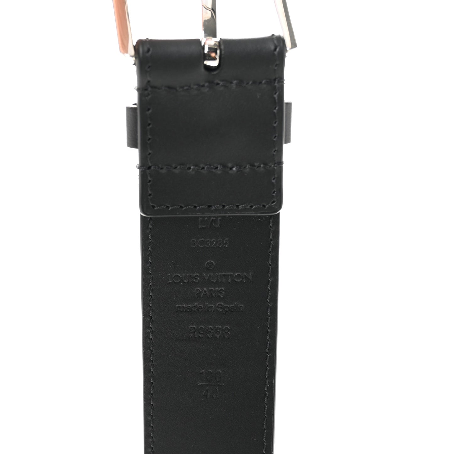 Calfskin Vendome 35mm Uniform Belt 100 40 Black