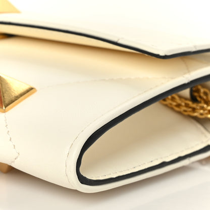 Valentino Garavani Nappa Roman Stud Wallet On Chain Ivory 6 of 7
