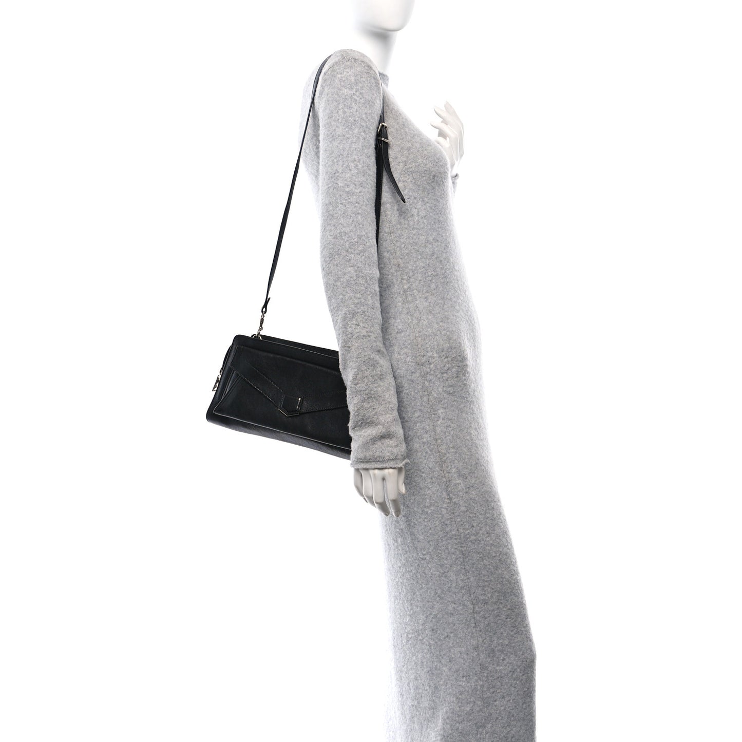 Calfskin PS13 Shoulder Bag Black