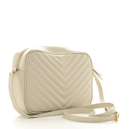 Saint Laurent Calfskin Matelasse Monogram Lou Camera Bag Crema Soft 3 of 8