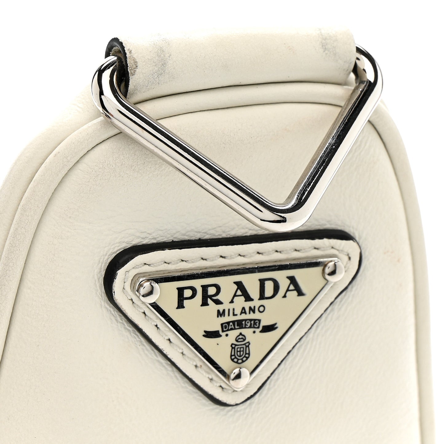 Grace Lux Triangle Shoulder Bag White White