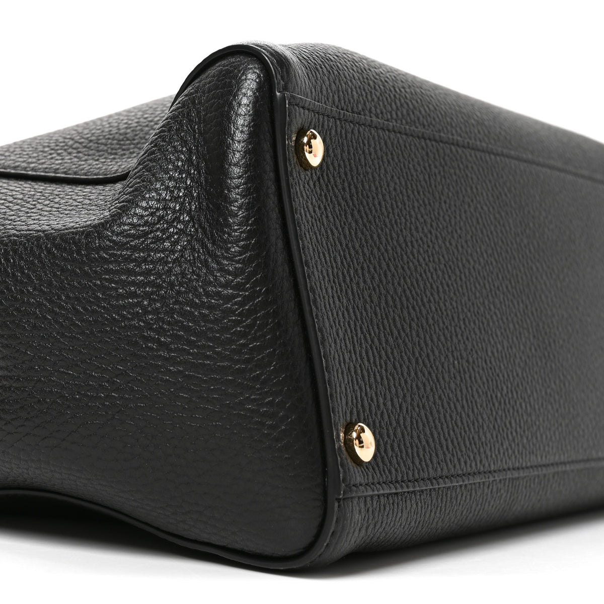 Grained Calfskin Shopping Tote Black