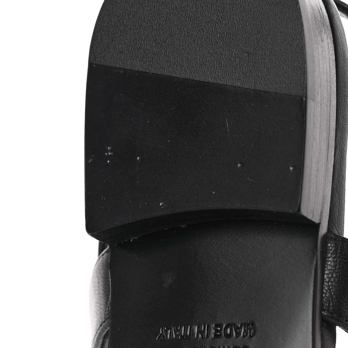 Calfskin Cristal Sandals 37.5 Black
