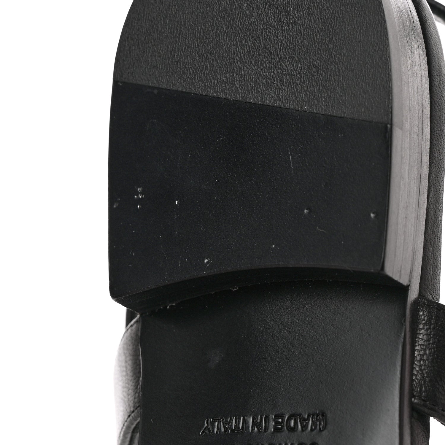 Hermes Calfskin Cristal Sandals 37.5 Black 16 of 17