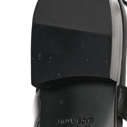 Hermes Calfskin Cristal Sandals 37.5 Black 16 of 17