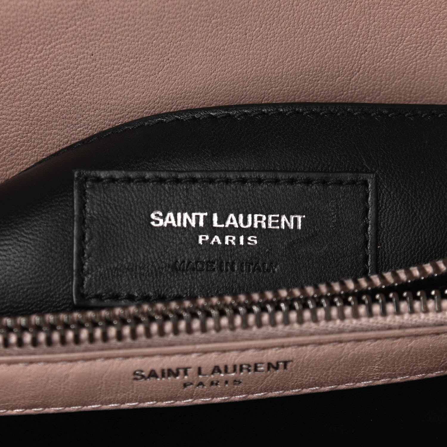Saint Laurent Sheepskin Matelasse Chevron Monogram Medium College Bag Rose Poudre 7 of 10