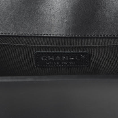Chanel Calfskin Quilted Medium Boy Flap So Black 8 of 11