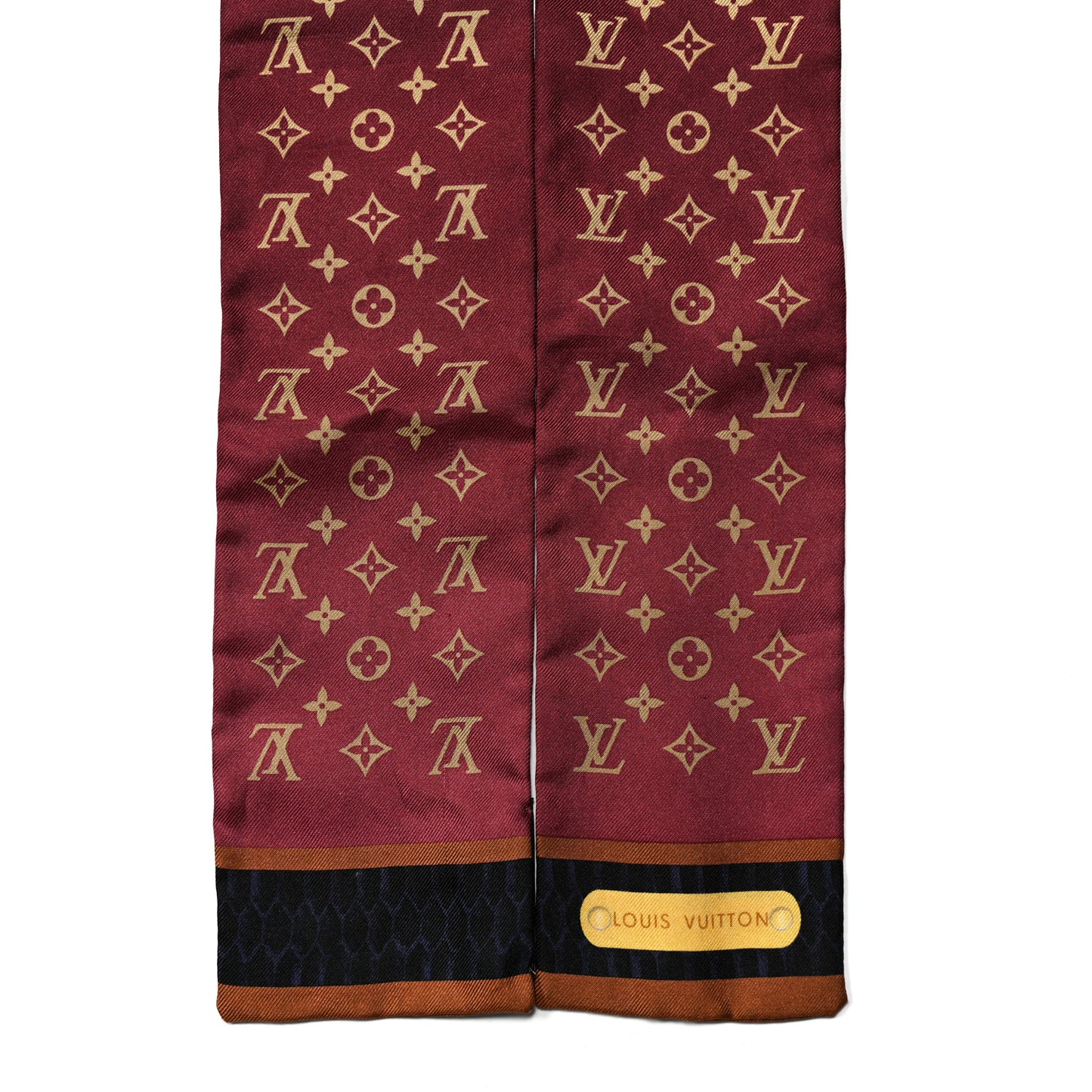 Silk Monogram Mirage Bandeau Bordeaux