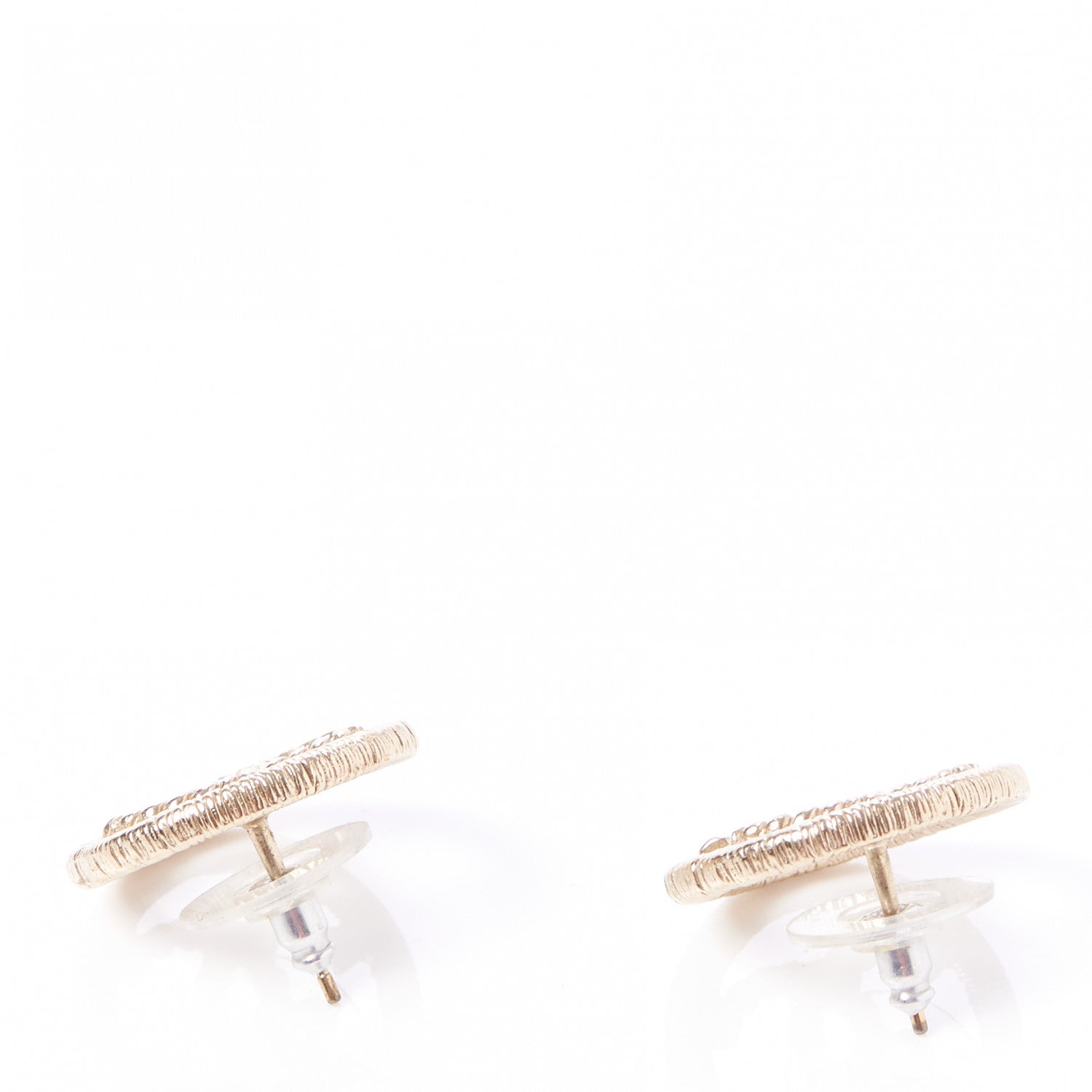 Chanel Twisted CC Earrings Light Gold 3 of 9