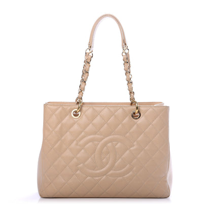 Chanel Caviar Quilted Grand Shopping Tote GST Beige Clair 1 of 14