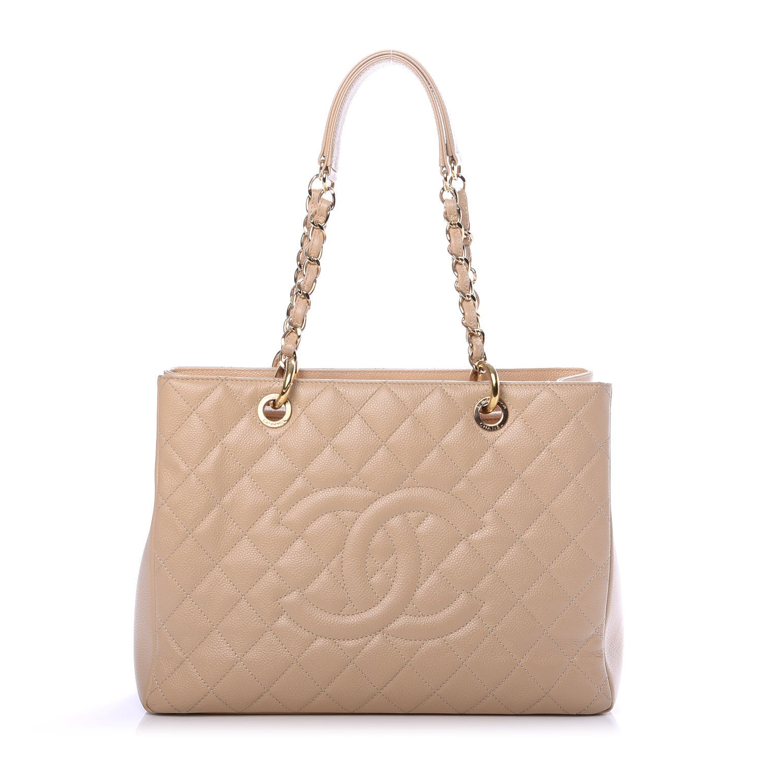 Chanel Caviar Quilted Grand Shopping Tote GST Beige Clair 1 of 14
