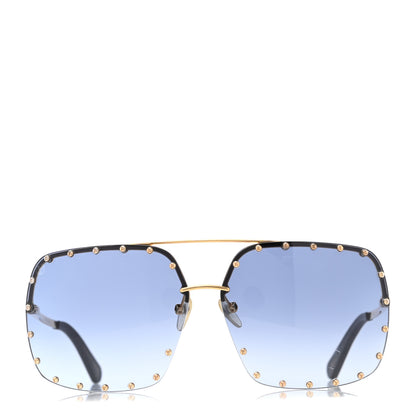 Louis Vuitton The Party Square Sunglasses Z2354E Blue 2 of 8