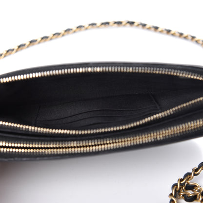 Chanel Caviar Quilted CC Filigree Clutch With Chain Black 5 of 13