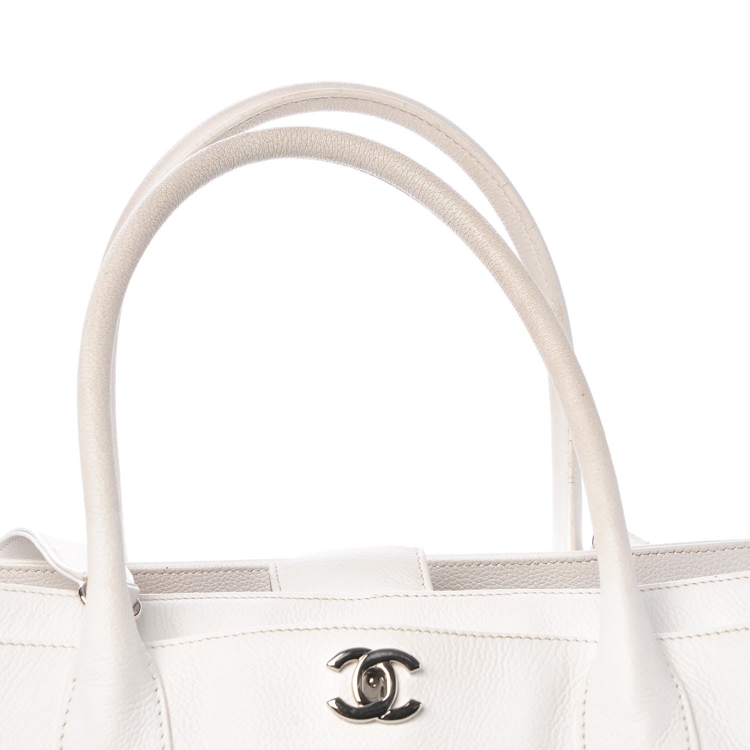 Chanel Calfskin Cerf Executive Shopper Tote White 28 of 33
