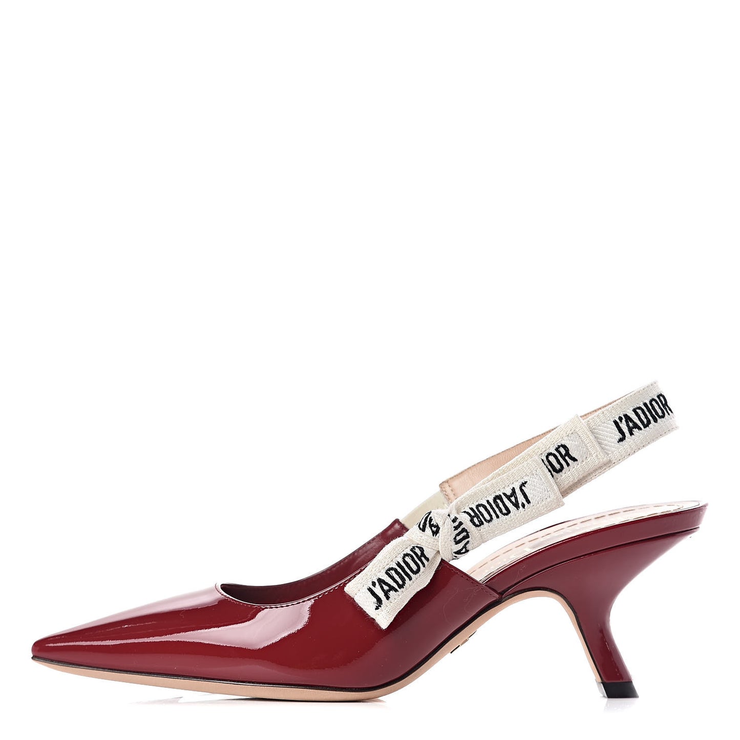 Patent Ribbon J'Adior Slingback 65mm Pumps 35.5 Scarlet