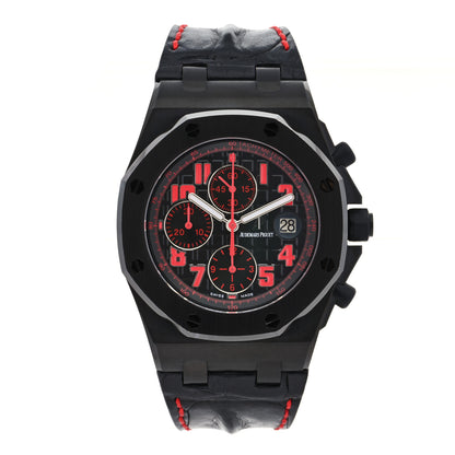 Audemars Piguet PVD Stainless Steel Calfskin 42mm Royal Oak Offshore Las Vegas Strip Automatic Watch Black 26186SN.OO.D101CR.01 1 of 6