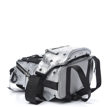 MCM Visetos Small Jemison Backpack Silver 3 of 9