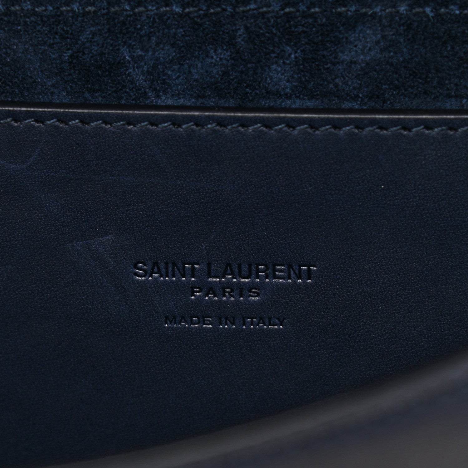 Saint Laurent Smooth Calfskin Monogram Medium Kaia Satchel Deep Marine 7 of 14