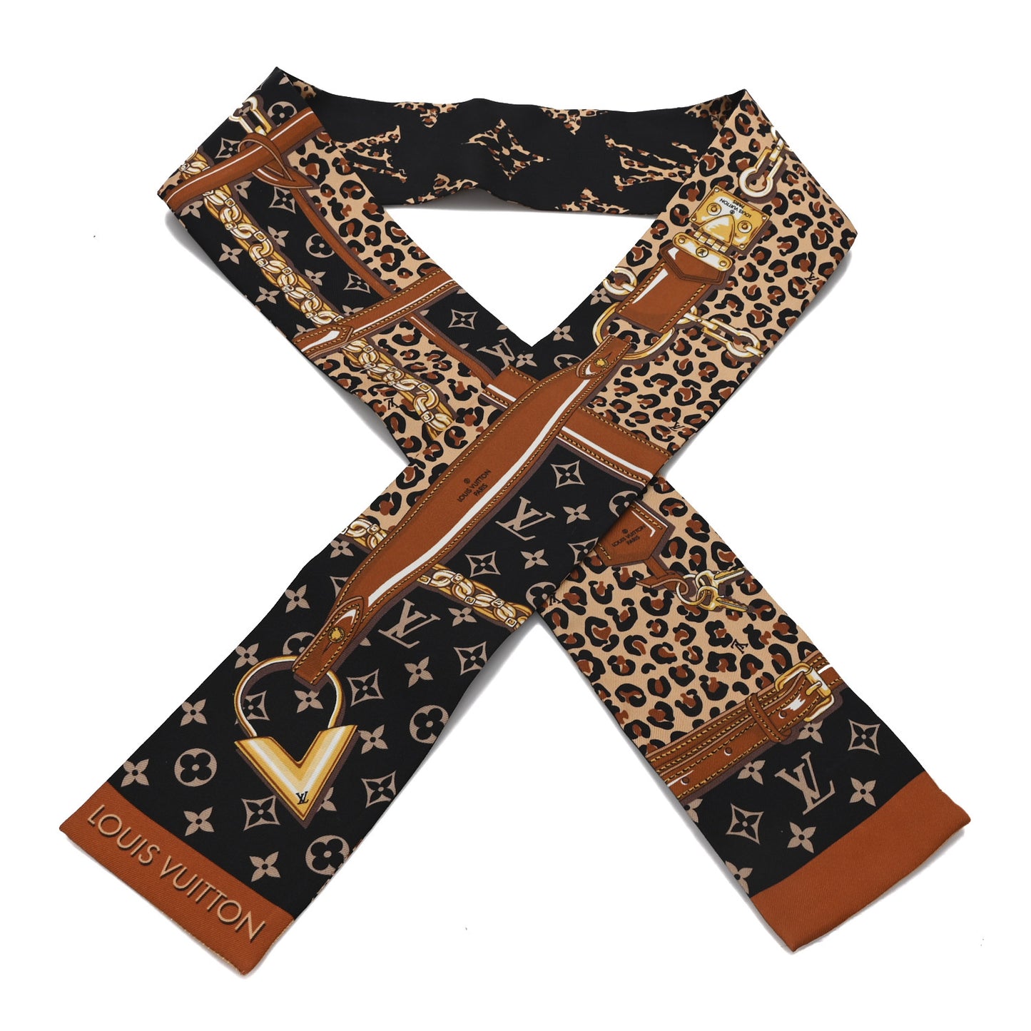 Silk Monogram Wild At Heart Bandeau Black