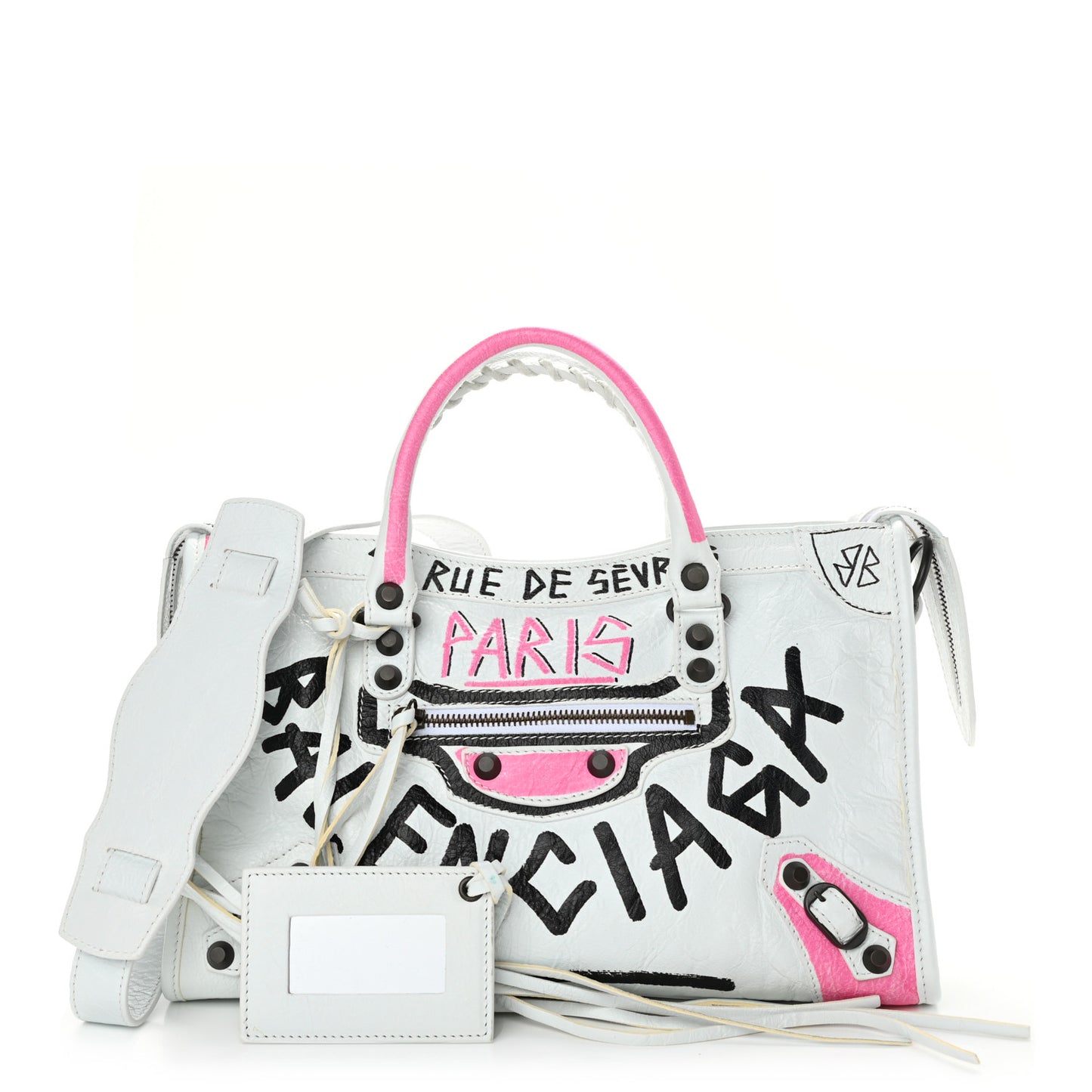 Agneau Graffiti All Over Classic Hardware S City White Multicolor