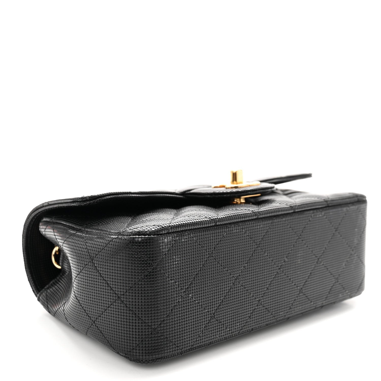 Chanel Calfskin Quilted Pixel Effect Mini Rectangular Flap Black 4 of 12