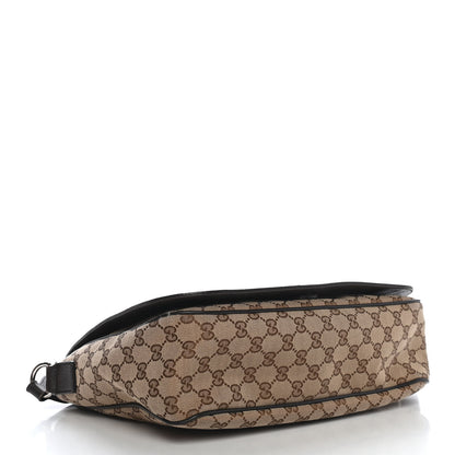 Gucci Monogram Large Flap Messenger Bag Beige Dark Brown 4 of 12