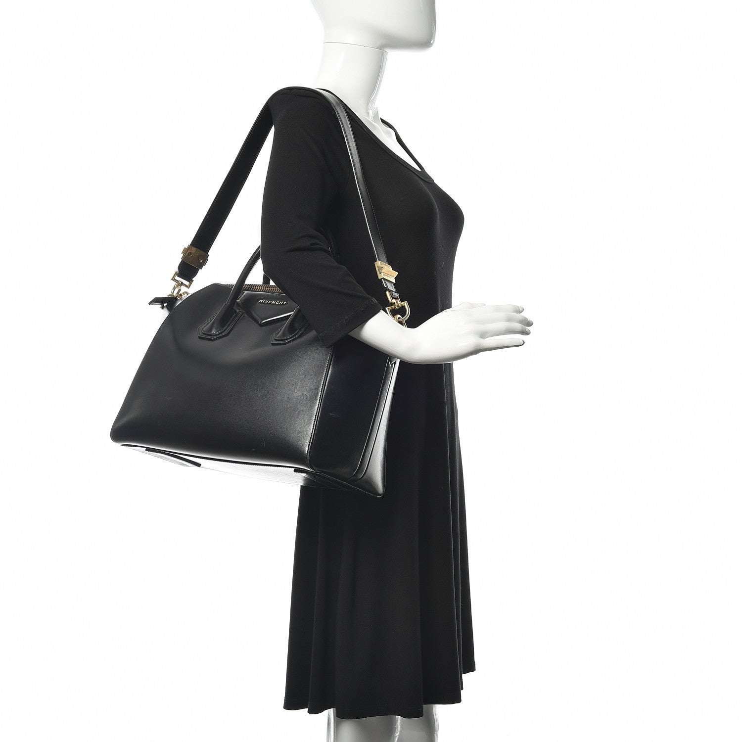 Givenchy Shiny Lord Calfskin Medium Antigona Black 2 of 12