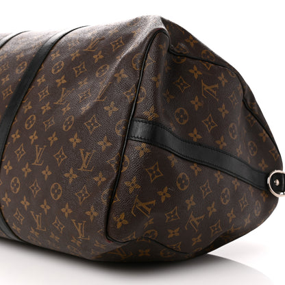 Louis Vuitton Monogram Macassar Keepall Bandouliere 55 9 of 15