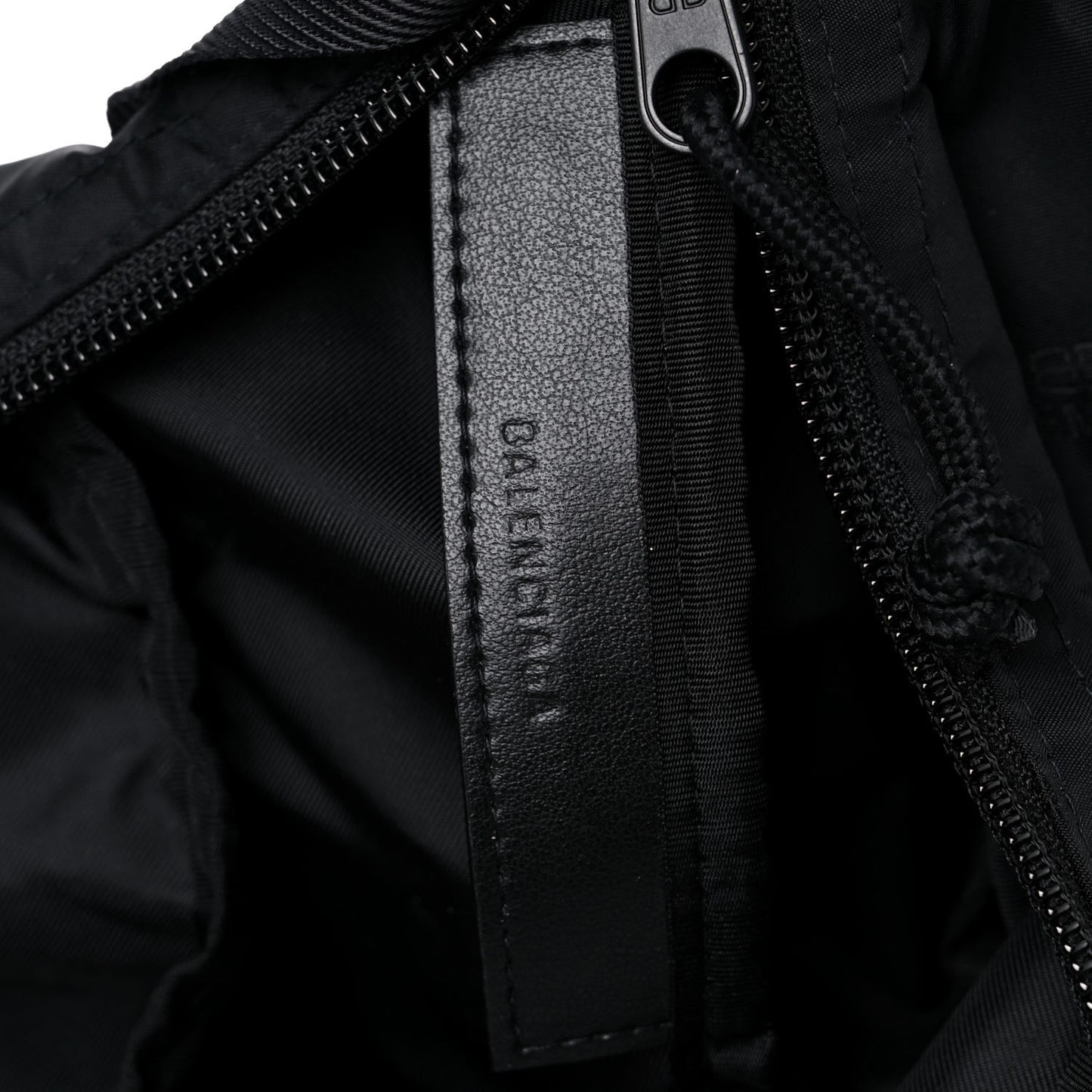 Recycled Sport Nylon Logo Embroidered Large Wheel Sling Bag Black White