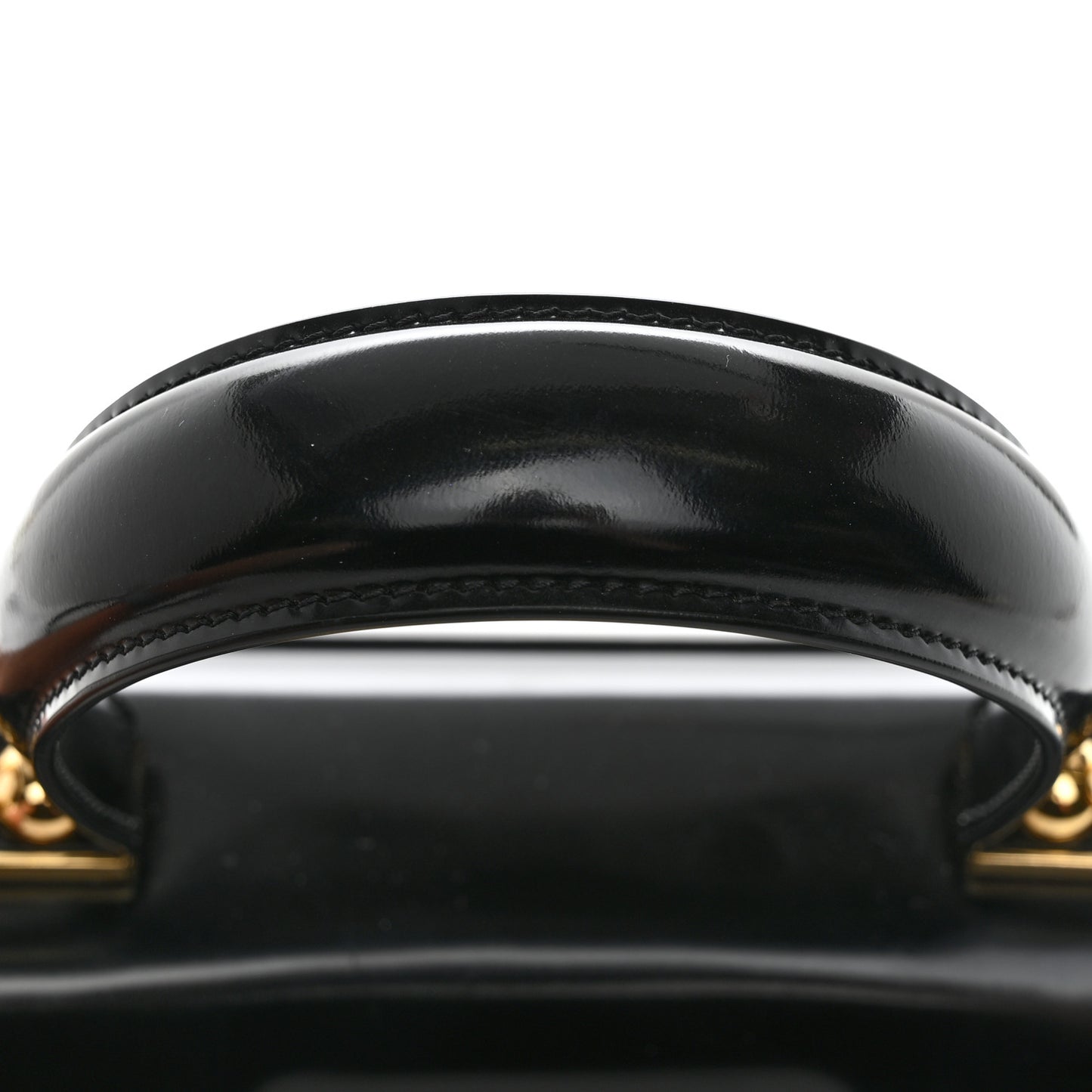 Brushed Off Calfskin Iconic Top Handle Bag Black