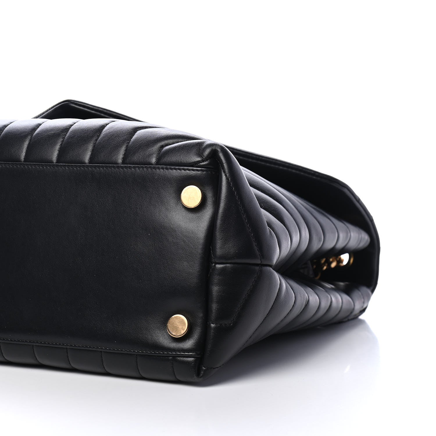 Saint Laurent Calfskin Y Quilted Monogram Large Loulou Chain Satchel Black 8 of 9
