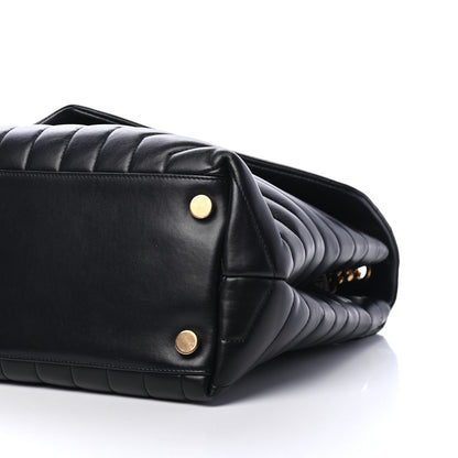 Saint Laurent Calfskin Y Quilted Monogram Large Loulou Chain Satchel Black 8 of 9